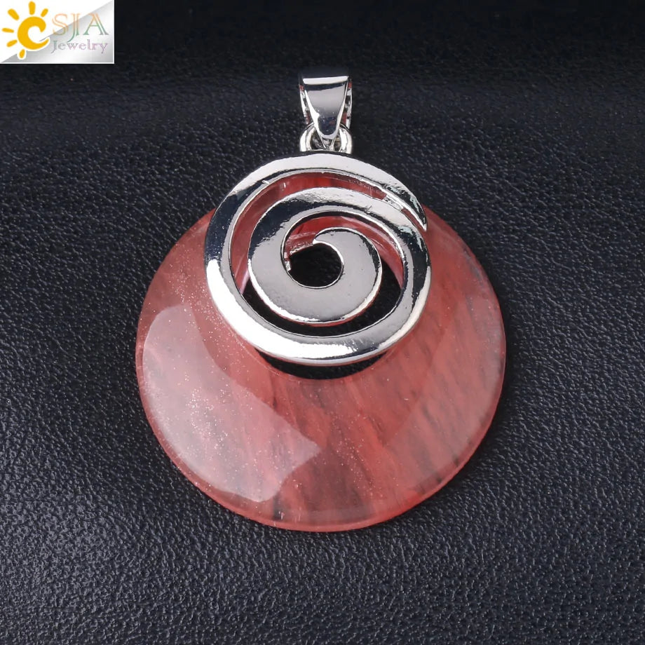 Natural Stone Pendants for Necklaces