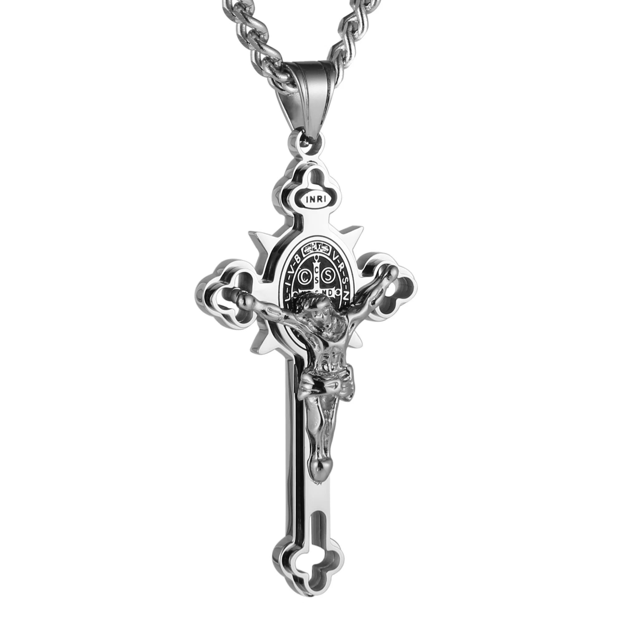 St. Benedict Crucifix Cross Pendants Necklace