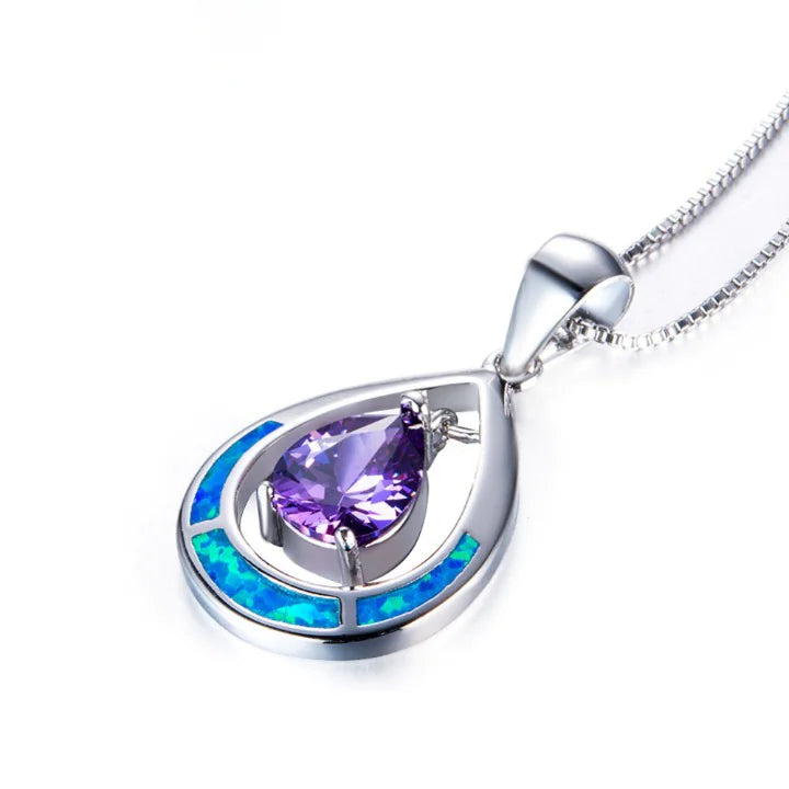 Shape Purple Zircon Pendants Gifts