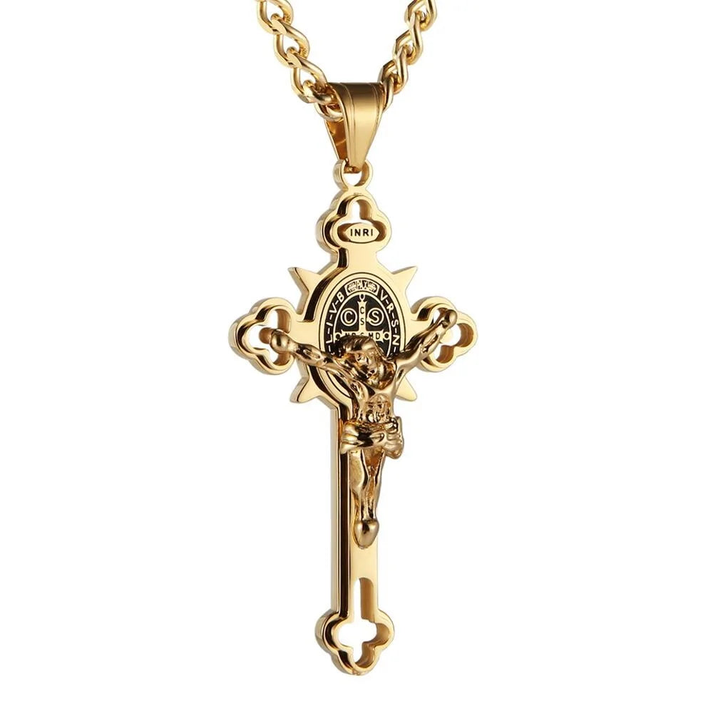 St. Benedict Crucifix Cross Pendants Necklace